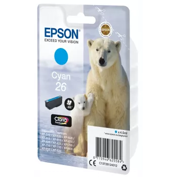Epson Polar bear Singlepack tsüaan 26 Claria Premium Ink