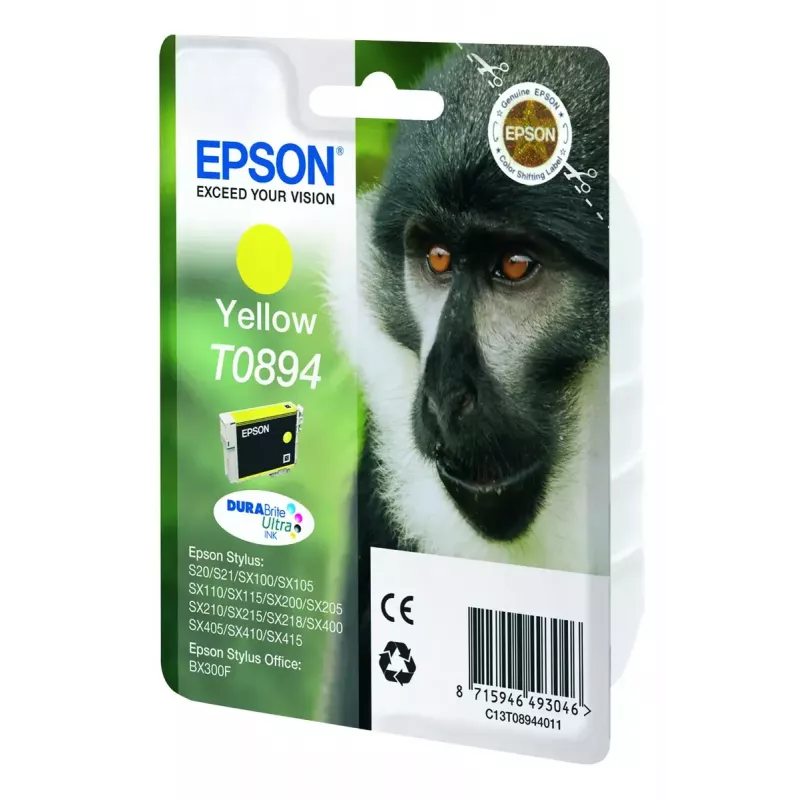 Epson Monkey Singlepack kollane T0894 DURABrite Ultra Ink