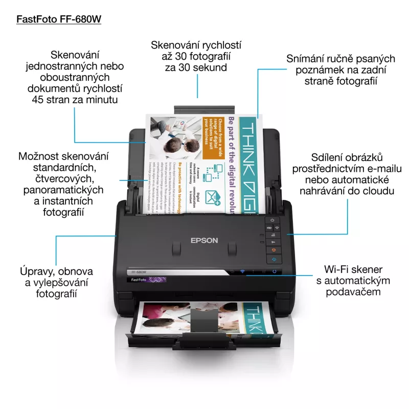Epson FastFoto FF-680W lehtskanner 600 x 600 DPI A4 Must