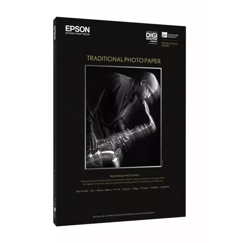 Epson Traditional Photo Paper, DIN A3+, 330 g/m², 25 lehte