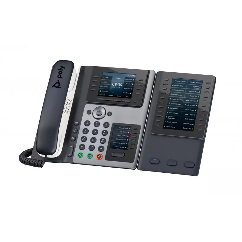 IP-telefon POLY Edge E400 8 liini juhtmega telefonitoruga must
