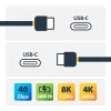 StarTech.com 50cm (1.6ft) USB4 kaabel, USB-IF sertifitseeritud USB-C kaabel, 40Gbps, 240W toiteedastus PD 3.1 EPR, 8K 60Hz, USB USB-C andmeedastuskaabel/juhe, ühildub Thunderbolt/USB 3.2 portidega