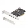 StarTech.com 5-pordiline USB PCIe-kaart, USB 3.2 10 Gbps, PCI Express kaart 4x USB-C pordi ja 1x USB-A sisemise pordiga, USB PCIe-kontrollerkaart, Windows/macOS/Linux
