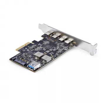StarTech.com 5-pordiline USB PCIe-kaart, USB 3.2 10 Gbps, PCI Express kaart 4x USB-C pordi ja 1x USB-A sisemise pordiga, USB PCIe-kontrollerkaart, Windows/macOS/Linux