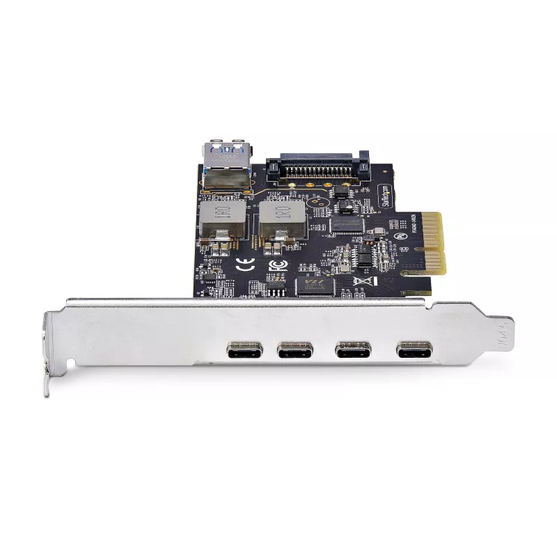 StarTech.com 5-pordiline USB PCIe-kaart, USB 3.2 10 Gbps, PCI Express kaart 4x USB-C pordi ja 1x USB-A sisemise pordiga, USB PCIe-kontrollerkaart, Windows/macOS/Linux
