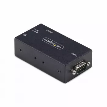 StarTech.com 1-pordine jada-Ethernet-adapter, IP seadmeserver kaug-RS-232 seadmete jaoks, seinale/DIN-liistule paigaldatav, metallkorpus, RJ45 LAN-DB9 jadamuuundur