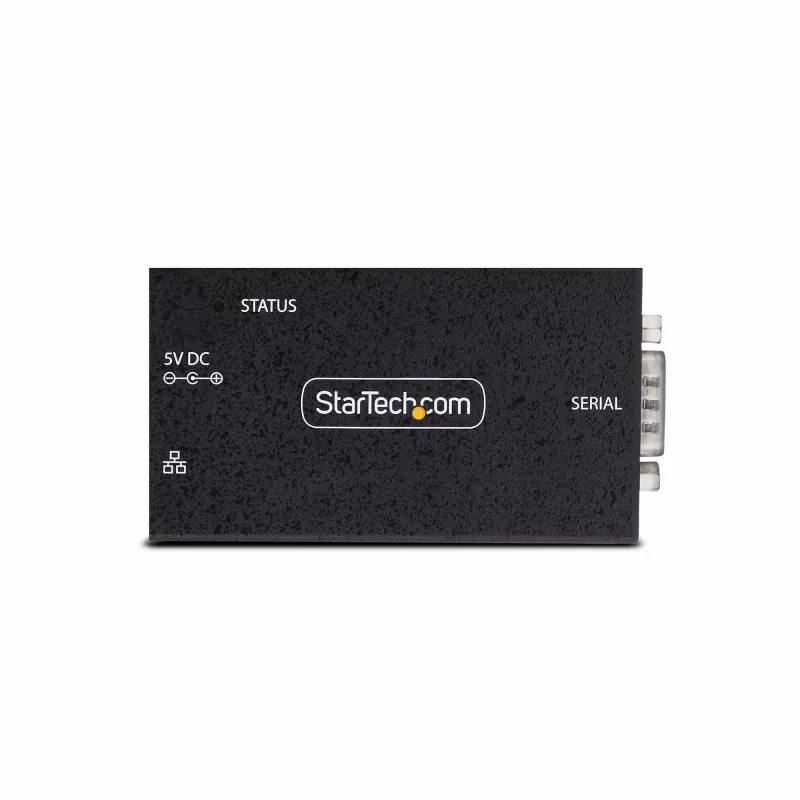 StarTech.com 1-pordine jada-Ethernet-adapter, IP seadmeserver kaug-RS-232 seadmete jaoks, seinale/DIN-liistule paigaldatav, metallkorpus, RJ45 LAN-DB9 jadamuuundur