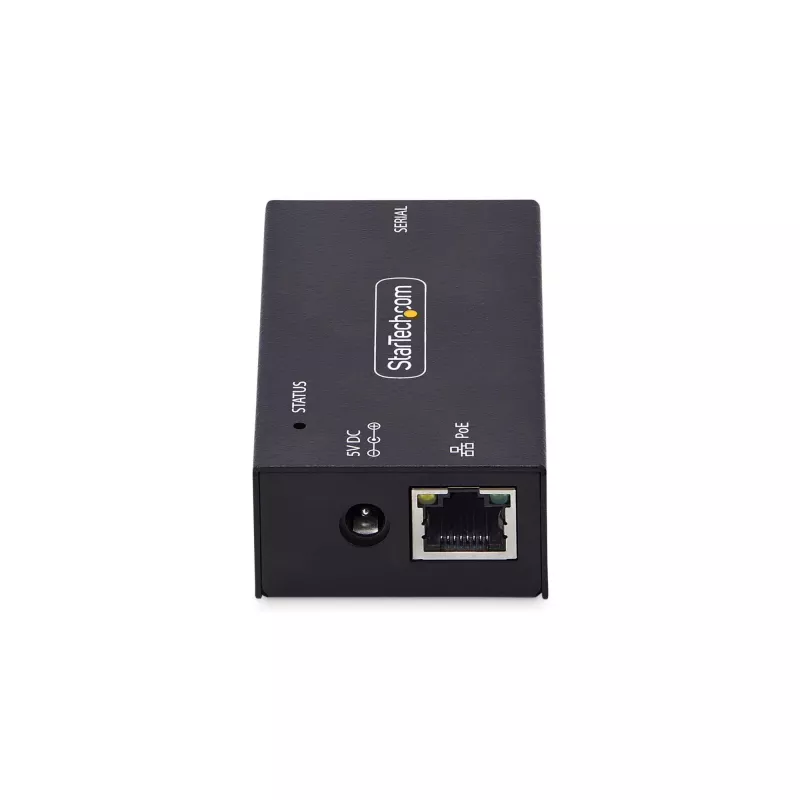 StarTech.com 1-pordiline jada-Etherneti adapter, 802.3af PoE IP jadaseadmeserver RS232 kaugseadmetele, seinale/DIN-liistule paigaldatav, RJ45 LAN-DB9 jadamuundur, TAA