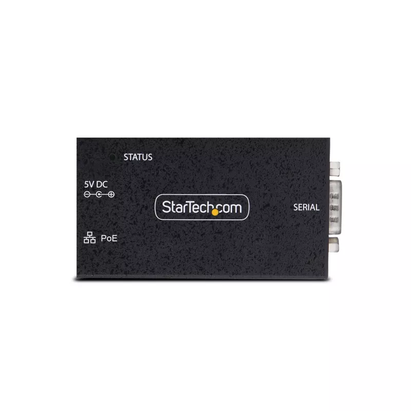 StarTech.com 1-pordiline jada-Etherneti adapter, 802.3af PoE IP jadaseadmeserver RS232 kaugseadmetele, seinale/DIN-liistule paigaldatav, RJ45 LAN-DB9 jadamuundur, TAA