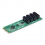 StarTech.com 4-pordiline M.2-SATA adapterkaart, M.2 PCIe 3.0 SATA HDD/SSD laienduskaardile, ASM1064 kiibistik, M.2 NVMe 4x HDD/SSD jaoks Windows/macOS/Linux