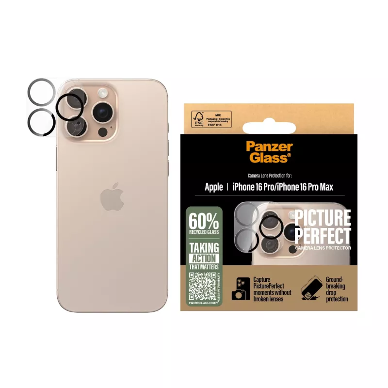 PanzerGlass® PicturePerfect kaamera objektiivi kaitse iPhone 16 Pro | 16 Pro Max