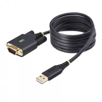 StarTech.com 2 m USB jadaliidese adapterkaabel, COM-i säilitus, vahetatavad kruvid/mutrid, USB-A – DB9 RS232, FTDI IC, ESD-kaitse, Windows/macOS/Linux