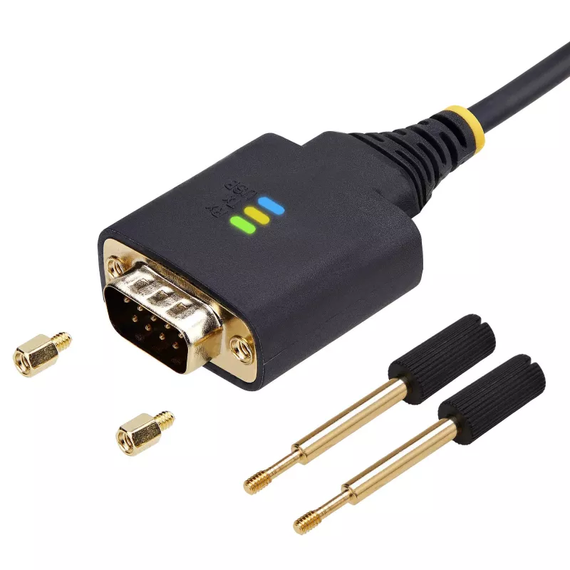 StarTech.com 2 m USB jadaliidese adapterkaabel, COM-i säilitus, vahetatavad kruvid/mutrid, USB-A – DB9 RS232, FTDI IC, ESD-kaitse, Windows/macOS/Linux
