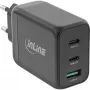 InLine USB PD toiteallikas, GaN laadija, 3 pordiga, kaks USB-C + USB-A, 65 W