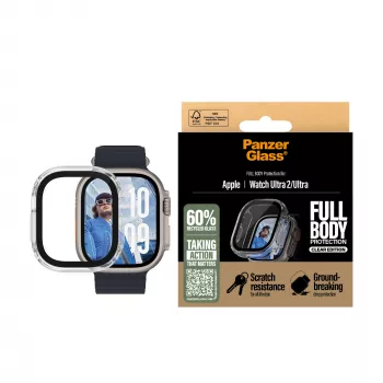 PanzerGlass® korpus, täiskere, läbipaistev Apple Watch Ultra 3 | Ultra 2 | Ultra | 49 mm