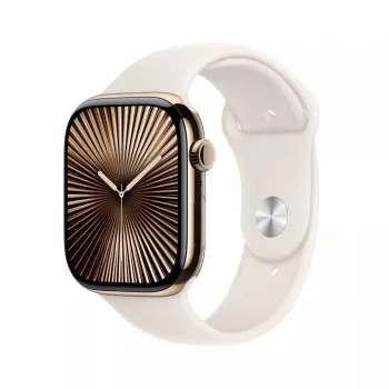 Nutikell Apple Watch Series 10 GPS + Cellular 46mm kuldne titaanist korpus Starlight Sport Band M/L