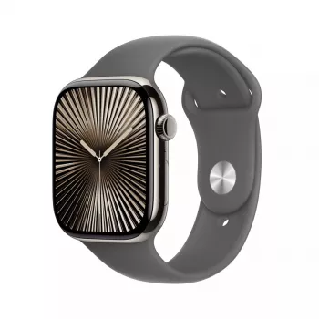 Nutikell Apple Watch Series 10 GPS + Cellular 46mm Natural Titanium korpus Stone Grey Sport Band S/M