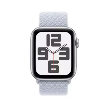 Nutikell Apple Watch SE GPS + Cellular 44mm hõbedane alumiiniumkorpus, sinine pilve spordirihm