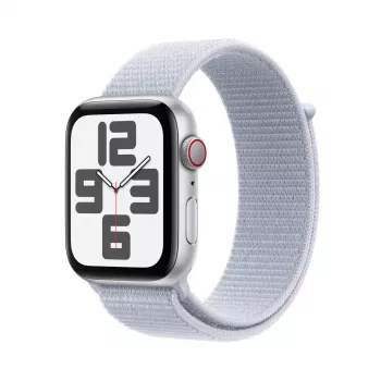 Nutikell Apple Watch SE GPS + Cellular 44mm hõbedane alumiiniumkorpus, sinine pilve spordirihm