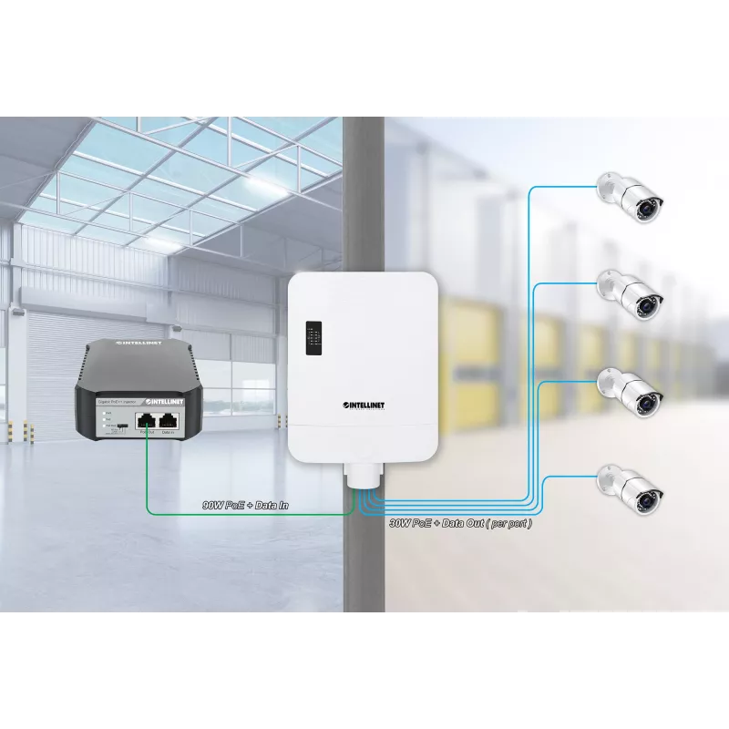 Võrgukommutaator Intellinet 509220 Gigabit Ethernet 5 porti PoE