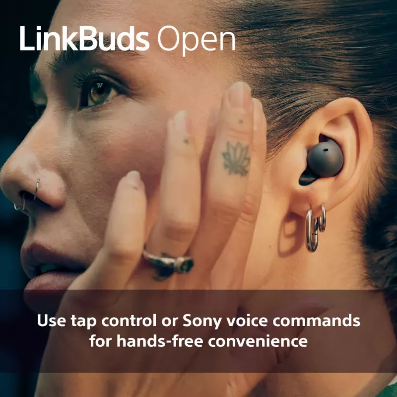 Juhtmevaba kõrvasisene peakomplekt Sony LinkBuds Open WFL910W — Bluetooth, 20–20000 Hz, 10 m ulatus, valge