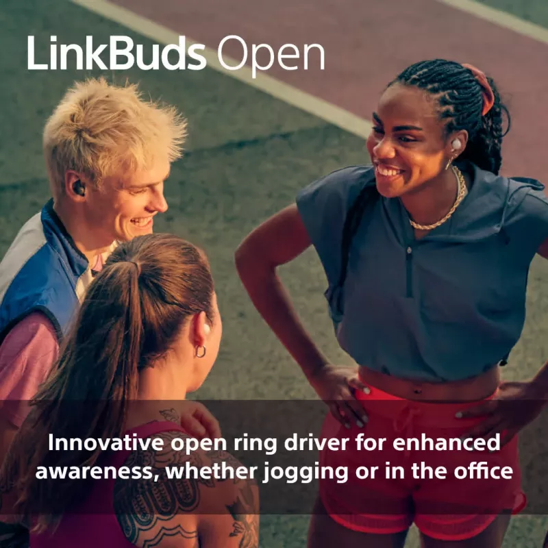 Juhtmevaba kõrvasisene peakomplekt Sony LinkBuds Open WFL910W — Bluetooth, 20–20000 Hz, 10 m ulatus, valge
