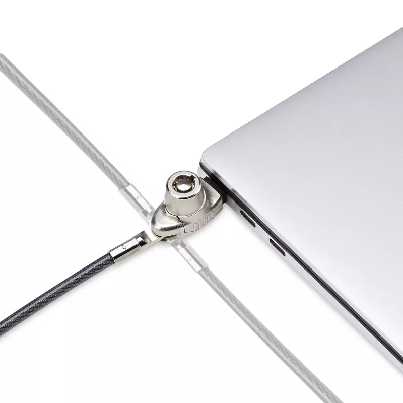 StarTech.com õhuke Lock Noble Wedge® pesaga ühilduv, 1,5 m lukustuskaabel, lauaarvuti vargusvastane turvalahendus sülearvutile/märkmikule, lõikekindel teraskaabel, võtmega lukk
