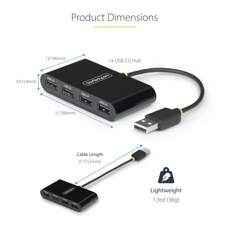 StarTech.com ST4200MINI2-USB-HUB interface hub USB 2.0 480 Mbit/s Must
