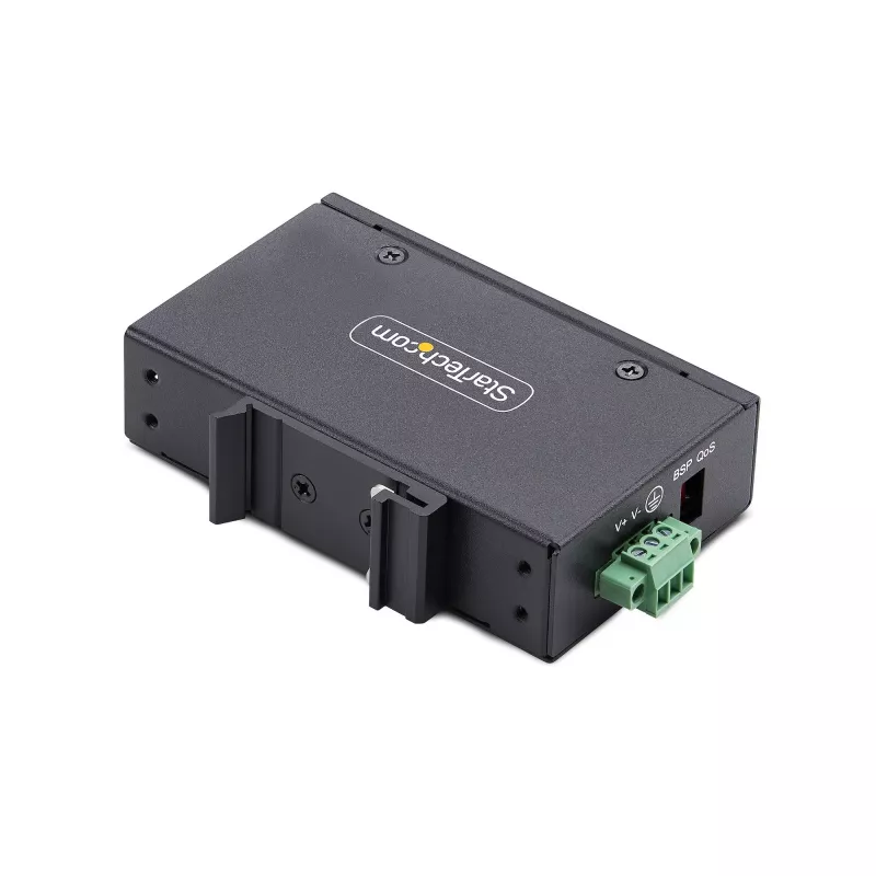 StarTech.com 5-pordine haldamata tööstuslik võrgukommutaator, 100/1000 Ethernet, DIN-liistule/seinale kinnitatav, vastupidav IP30 gigabitine kommutaator, -40°F–167°F, 9–60 V alalisvool, TAA-ga kooskõlas