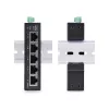 StarTech.com 5-pordine haldamata tööstuslik võrgukommutaator, 100/1000 Ethernet, DIN-liistule/seinale kinnitatav, vastupidav IP30 gigabitine kommutaator, -40°F–167°F, 9–60 V alalisvool, TAA-ga kooskõlas