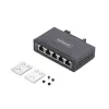 StarTech.com 5-pordine haldamata tööstuslik võrgukommutaator, 100/1000 Ethernet, DIN-liistule/seinale kinnitatav, vastupidav IP30 gigabitine kommutaator, -40°F–167°F, 9–60 V alalisvool, TAA-ga kooskõlas