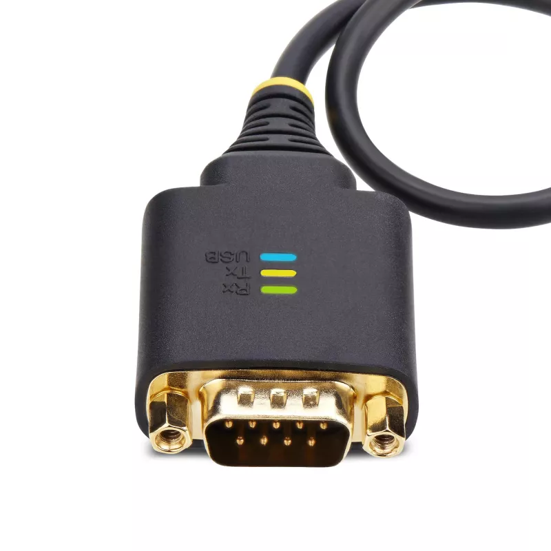 StarTech.com 0,3 m (30 cm) USB-jadaadapteri kaabel, COM-pordi säilitus, vahetatavad mutrid/kruvid, USB-A DB9 RS232-le, FTDI kiip, ESD-kaitse, Windows/macOS/Linux
