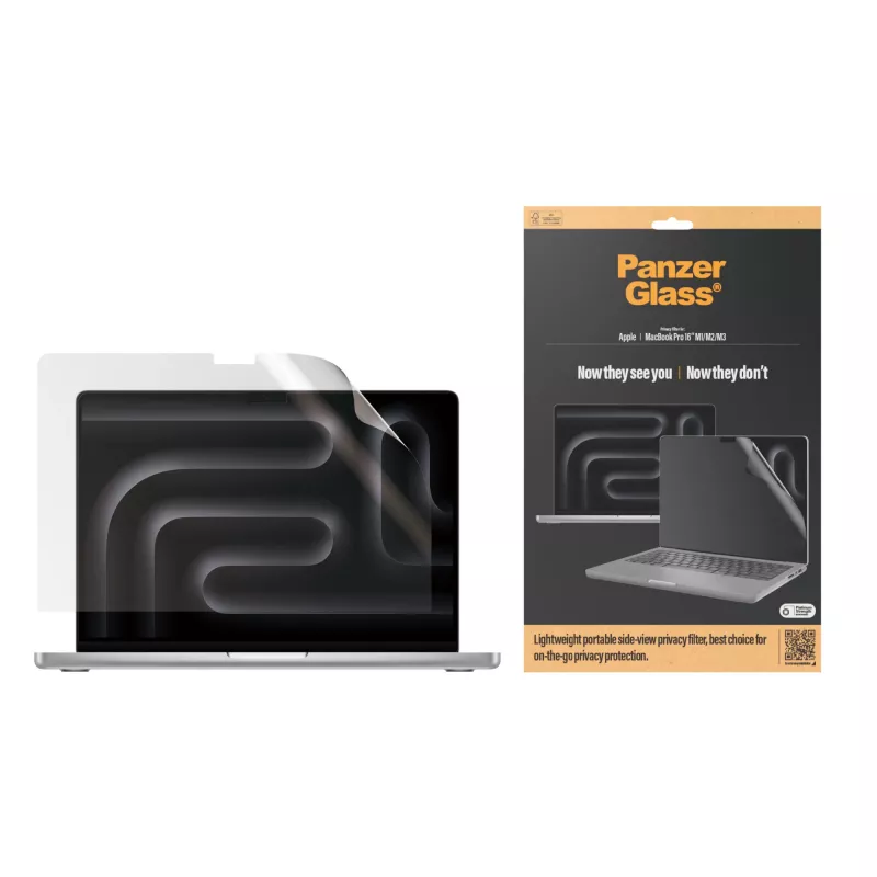 Ekraanikaitse PanzerGlass Dual Privacy MacBook Pro 16 tolli M1 M2 M3 M4 Läbipaistev