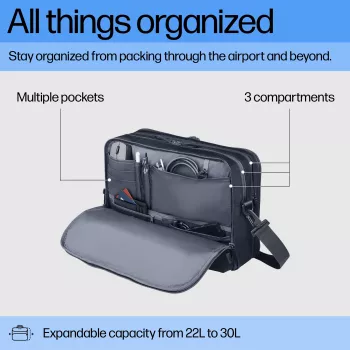 Sülearvutikott HP Travel Plus 22L 16-tolline portfell Monokromaatiline