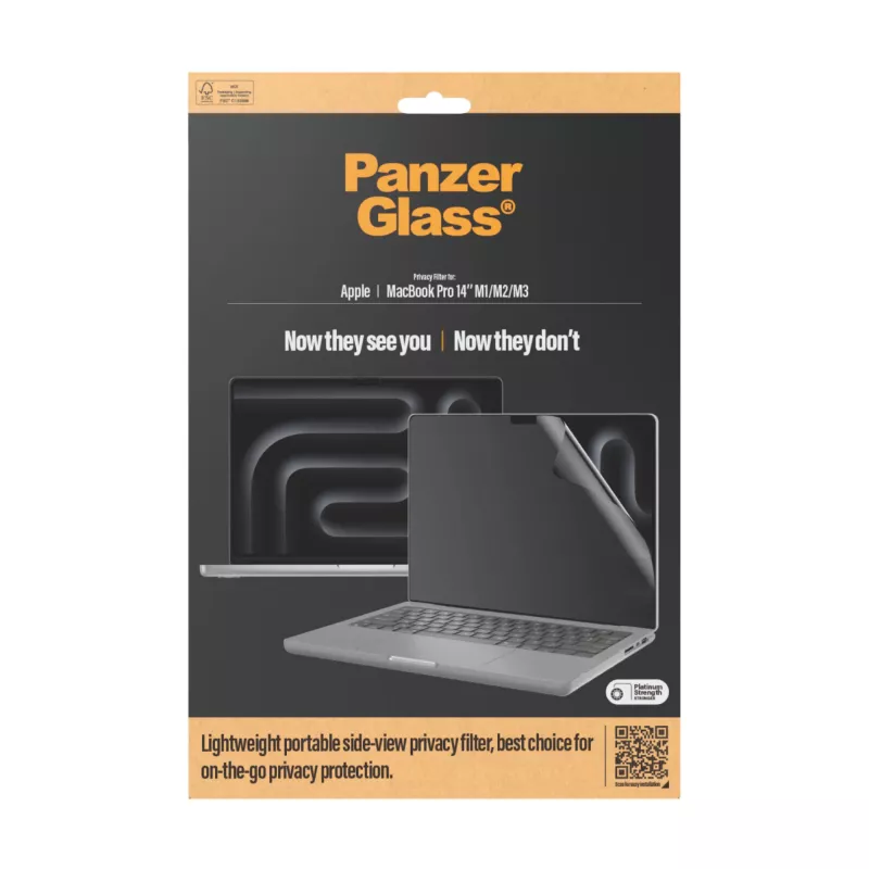 Ekraanikaitse PanzerGlass Dual Privacy MacBook Pro 14 tolli M1 M2 M3 M4