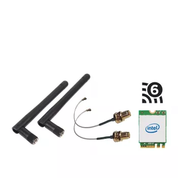 Shuttle WLN-M3 – WLAN-komplekt Edge PC Series SPCEL jaoks, Intel WLAN M.2 kaart (ax)/Bluetooth, sh kaablid ja välised antennid