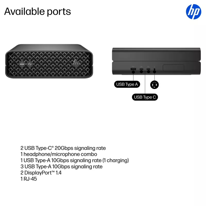 HP Z2 G1i Intel Core Ultra 9 285K 64 GB DDR5-SDRAM NVIDIA RTX 2000 Ada Windows 11 Pro Mini PC Tööjaam AI Tööjaam, AI Arvuti