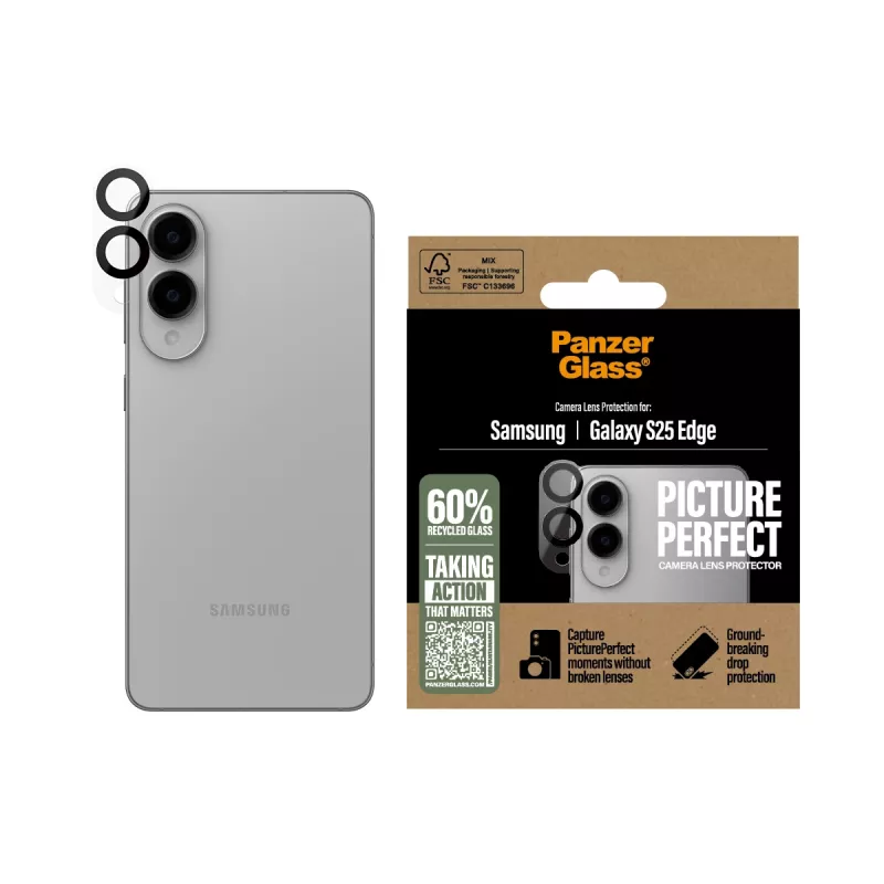Kaamera objektiivi kaitse PanzerGlass Samsung Galaxy S25 Edge kriimustuskindel löögikindel