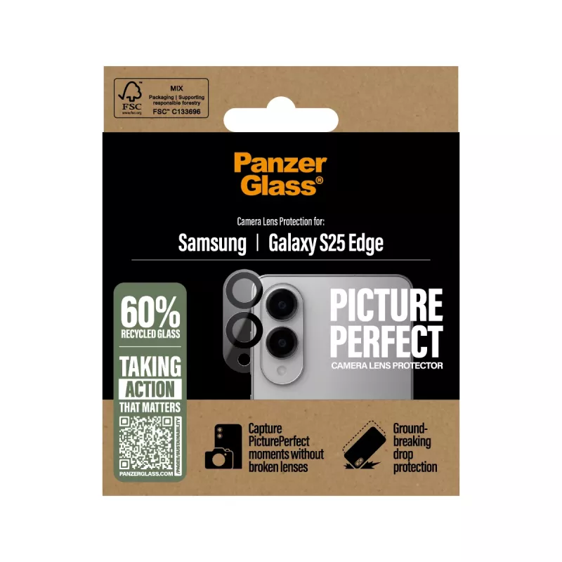 Kaamera objektiivi kaitse PanzerGlass Samsung Galaxy S25 Edge kriimustuskindel löögikindel