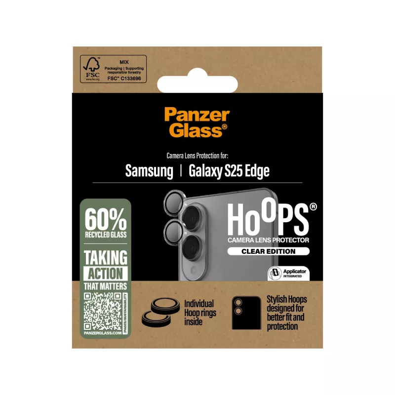 Kaamera objektiivi kaitse PanzerGlass Samsung Galaxy S25 Edge kriimustus- ja löögikindel