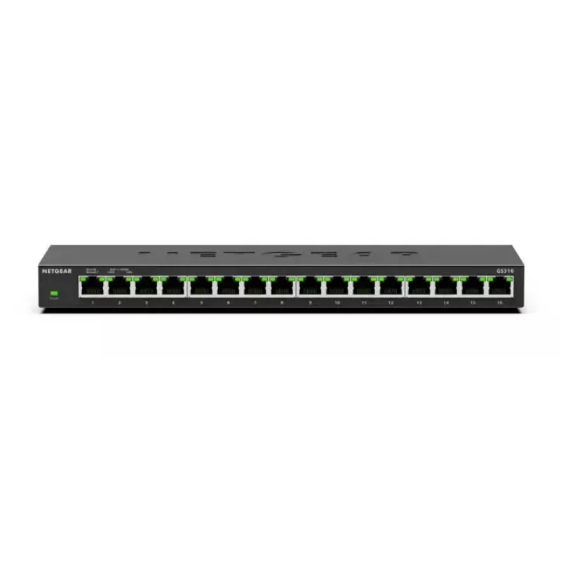 Mittehallitav kommutaator NETGEAR GS316 L2 Gigabit Ethernet 16 porti 32 Gbit/s
