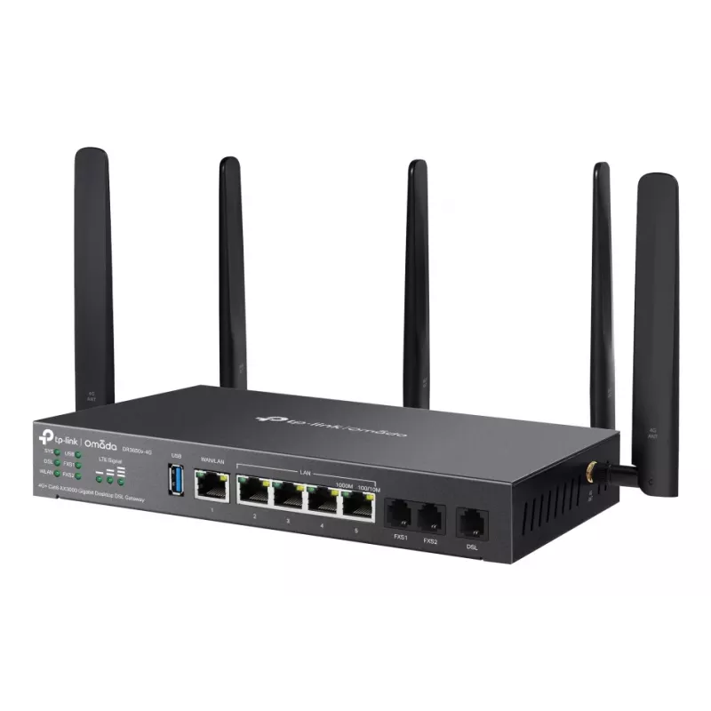 TP-Link Omada DR3650V-4G traadita ruuter Gigabit Ethernet Kahesageduslik (2,4 GHz / 5 GHz) Must