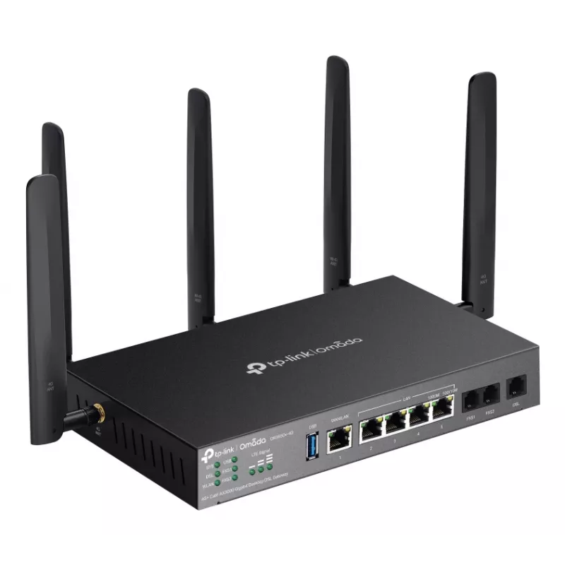 TP-Link Omada DR3650V-4G traadita ruuter Gigabit Ethernet Kahesageduslik (2,4 GHz / 5 GHz) Must