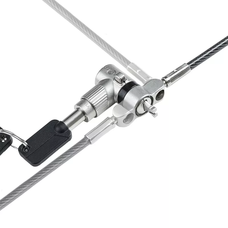 StarTech.com Universaalne sülearvutilukk 2m, turvakaabel sülearvutitele, ühildub Noble Wedge/Nano/K-Slot'iga, võtmega lukustuskaabel, vargusevastane lõikekindel süsinikterasest kaabel