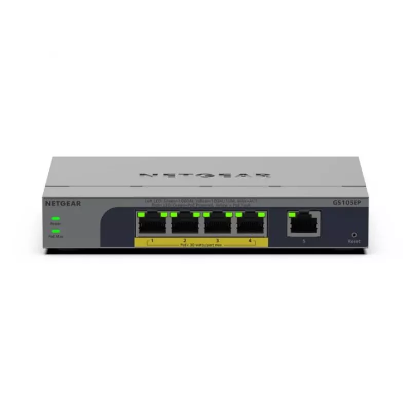 NETGEAR GS105EP haldamata Gigabit Ethernet (10/100/1000) toide Etherneti kaudu (PoE) hall