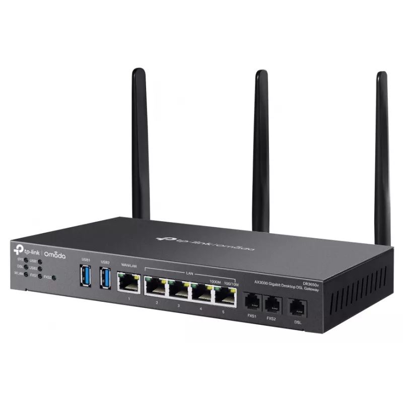 TP-Link Omada DR3220v-4G traadita ruuter Gigabit Ethernet Kaheribaline (2,4 GHz / 5 GHz) Must