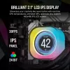 Corsair iCUE LINK H100i LCD RGB AIO vedelikjahuti protsessorile, 240 mm