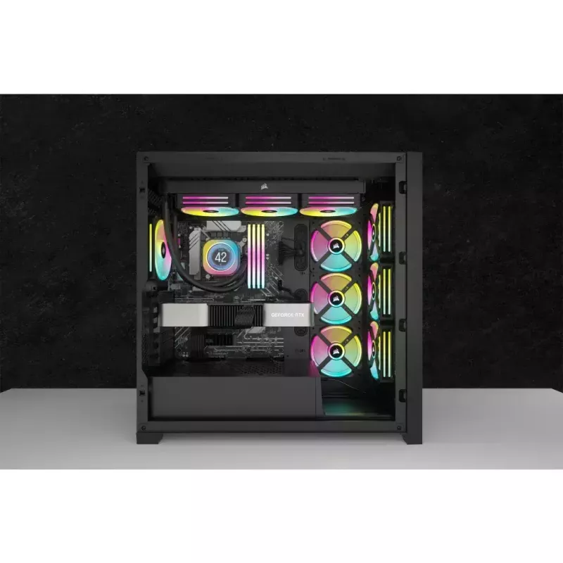 Corsair iCUE LINK H100i LCD RGB AIO vedelikjahuti protsessorile, 240 mm