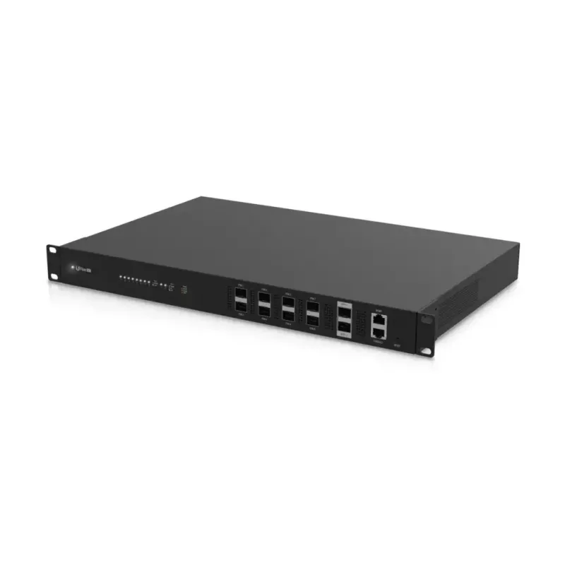 OLT UBIQUITI UF-OLT 1U hallatav fiiber-OLT, 8 SFP-pesa, 2 SFP+ 10G, 512MB DDR3, 880MHz protsessor, rack 1U, must