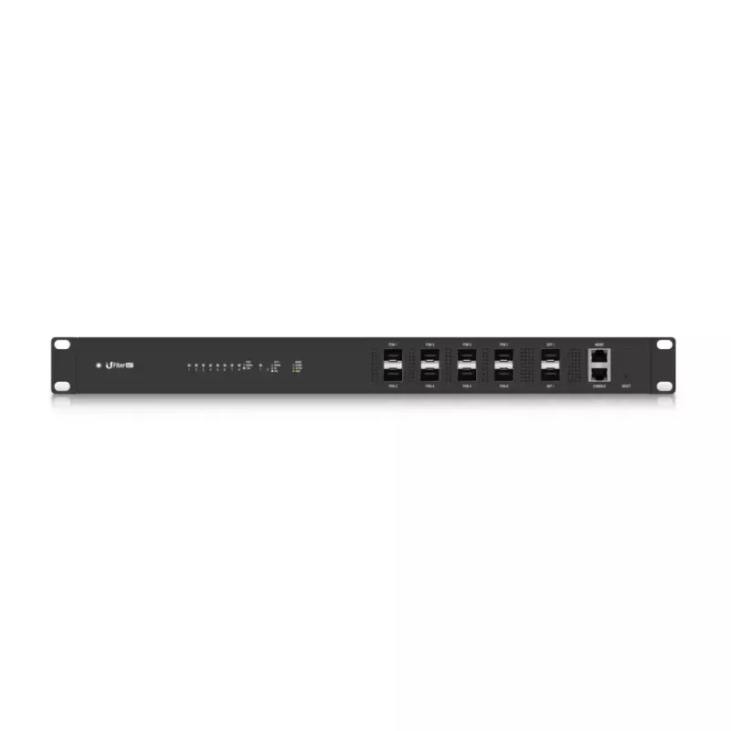 OLT UBIQUITI UF-OLT 1U hallatav fiiber-OLT, 8 SFP-pesa, 2 SFP+ 10G, 512MB DDR3, 880MHz protsessor, rack 1U, must
